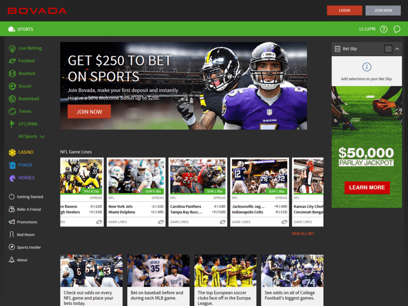 sports bookie website bovada